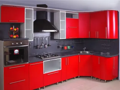 Красная кухня фото дизайн: как и где правильно использовать цвет