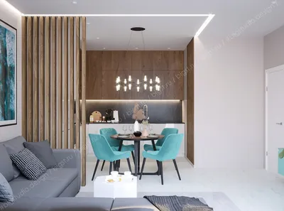 Дизайн проект кухни-гостиной 30 кв.м в ЖК \"Орион\" | Портфолио работ BiG  Studio (Студия БиГ)