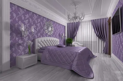 Спальня в сиреневых или фиолетовых тонах - сочетание цветов в интерьере,  идеи дизайна с лавандовым, фиалковым, розовым, обзор вариантов с фото