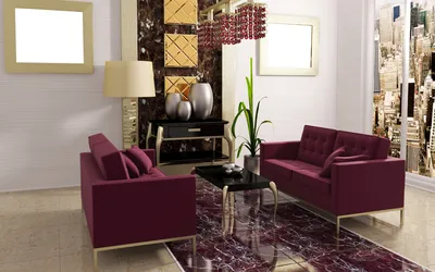 Сиреневый цвет в гостиной: сочетание сиреневого цвета в интерьере квартиры.  Цветовая гамма квартиры, фото