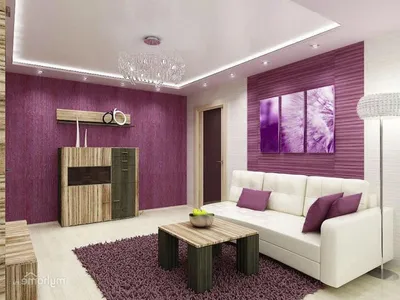 12 идей гостиной в сиреневых и фиолетовых тонах: оформление интерьера,  выбор цвета обоев и потолка
