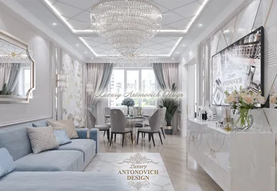 Элегантная гостиная в современном стиле ⋆ Студия дизайна элитных интерьеров  Luxury Antonovich Design