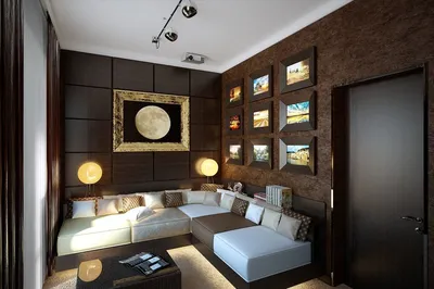 Интерьер гостиной в коричневых тонах +50 фото дизайна