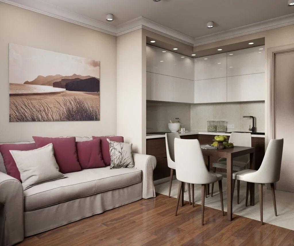 Кухня для однокомнатной квартиры дизайн интерьера (37 фото) - красивые картинки и HD фото