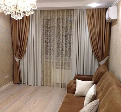 Дизайн портьер и штор для гостиной, светлые и классические стили