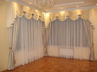 Готовые шторы с ламбрекеном в гостиную | Статьи студии текстильного декора  Zetta
