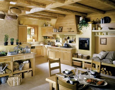 интерьер кухни-гостиной в деревянном доме - Ремонт без проблем