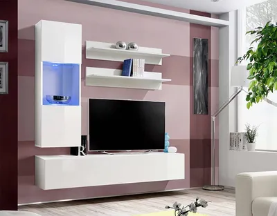 Белая модульная мебель в гостиную купить недорого - Furnikon