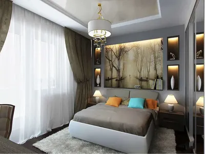 Дизайн спальни 16 кв. м: цвет, декор и мебель