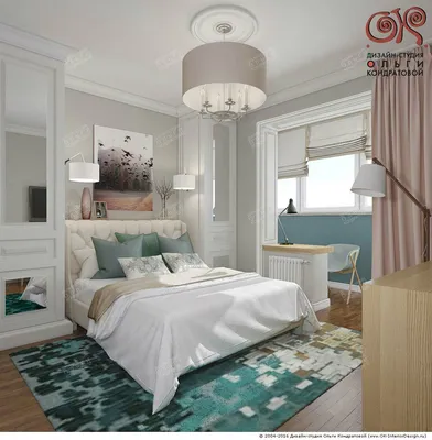 Дизайн спальни 15 кв. м в современном стиле | Фото 2016 | Дизайн интерьера  квартир, фото 2015-2016 | Дизайн-студия Ольги Кондратовой
