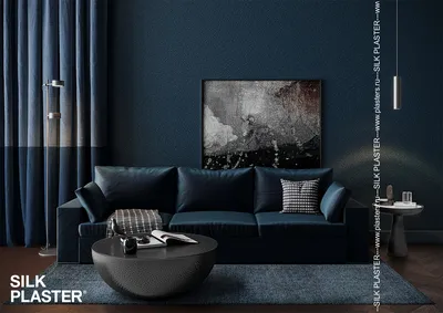 Сочетание серого и синего в интерьере: рекомендации дизайнера и фото  проектов от Дизайн-студии Silk Plaster