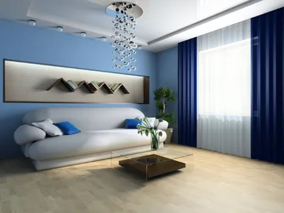Сочетание Синего В Интерьере: 215+ (Фото) Контрастного Дизайна | Синие  гостиные, Цвета гостиной, Идеи для украшения комнат