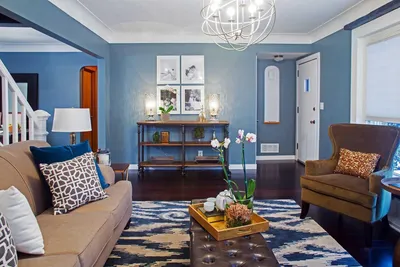 Синий цвет в интерьере и его сочетания: советы оформления и фото - статьи  про мебель на Викидивании