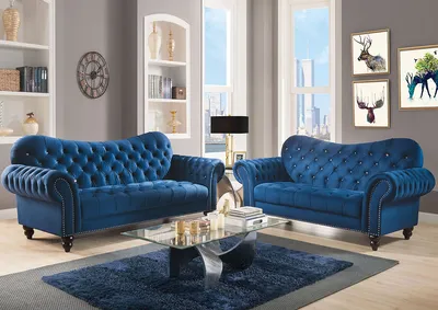 Синий диван в интерьере гостиной - фото, дизайн гостиной с диваном синего  цвета