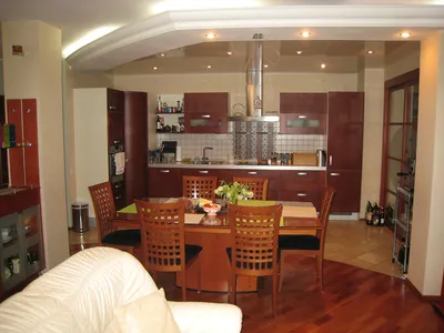 Дизайн кухни гостиной: маленькая кухня гостиная и большая, с барной стойкой  и островом, фото