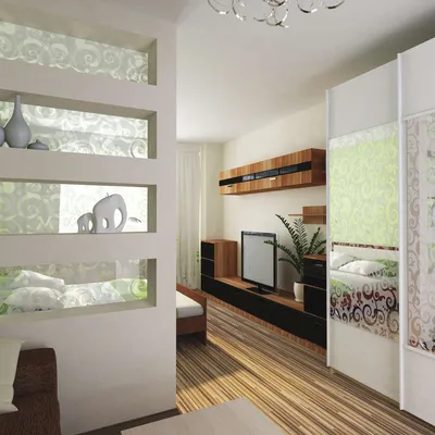 Дизайн гостиной и спальни в одной комнате: правильное зонирование