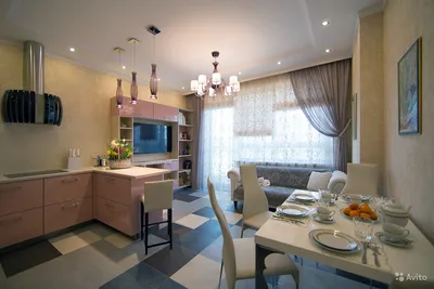 Интерьер гостиной кухни 18 кв.м » Дизайн 2021 года - новые идеи и примеры  работ