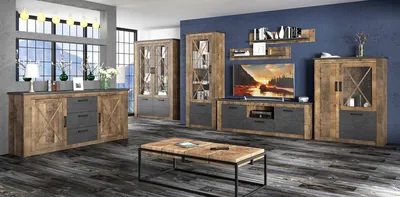 Купить Современная модульная мебель в гостиную \"Джорджиа\" в стиле лофт от  Мебель Сервис: в Украине. стенки для гостиных Мебель-Сервис