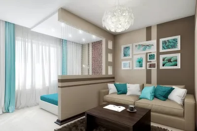 Дизайн комнаты в однокомнатной квартире 16 кв м: планировка и интерьер  студии с фото