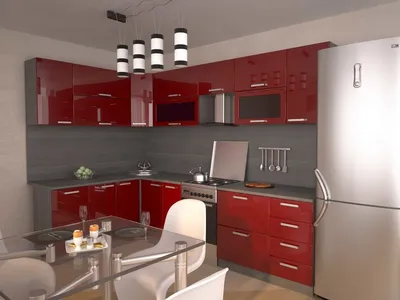 Серо бордовый интерьер кухни - 69 фото
