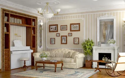 Мебель для гостиной в классическом стиле - 70 фото