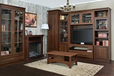 Мебель для гостиной из дерева: варианты дизайна комнаты, фото примеров  интерьера
