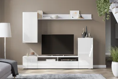 МГС-4 Мебель для гостиной (белый глянец/белый)