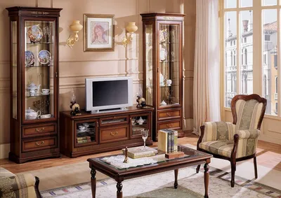 Купить мебель для гостиной из коллекции Джоконда орех по выгодным ценам в  России | MIASSMOBILI