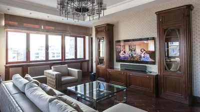 Дизайн интерьера большой гостиной комнаты - фото ТД-АРТ.ру
