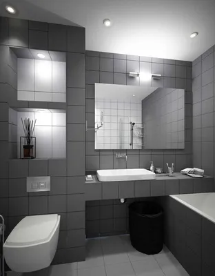 Ванная комната в стиле Хай-Тек - лучшие новинки современного дизайна (115  фото)