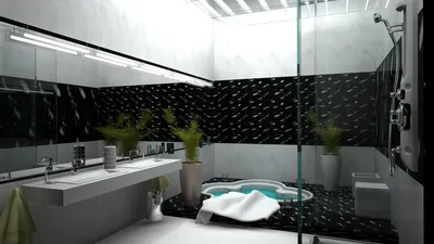 Красивый дизайн в ванной комнате. | Crimea-Remont