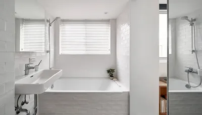 Белая плитка в интерьере ванной комнаты: 50 примеров • Интерьер+Дизайн