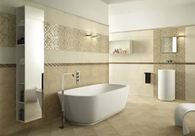 Идеи современного дизайна в ванной комнате кафельной плиткой | Дизайн  интерьера | Дзен