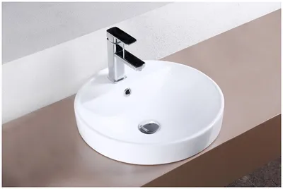 Раковина для ванной / Раковина врезная CeramaLux 7067А белый с внутренним  переливом — купить в интернет-магазине по низкой цене на Яндекс Маркете