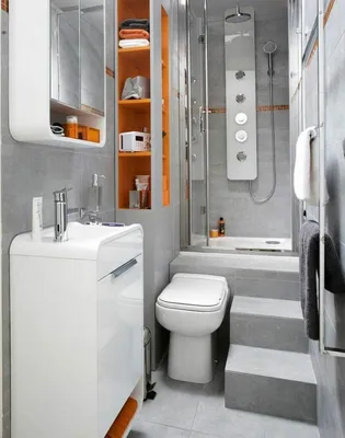Компактная ванная комната с туалетом - 69 фото