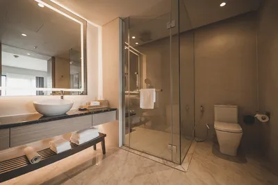 Дизайн ванной комнаты совмещенной с туалетом: более 100 фото
