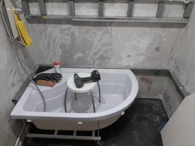 Процесс замены душевой кабины на нормальную ванную | Пикабу
