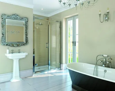 Дизайн интерьера ванной с душевой кабиной / уголком \u003e 70 фото-идей  совмещенных душевых с ванной комнатой