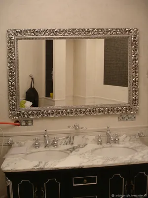 Зеркало в раме под хром в ванную – заказать на Ярмарке Мастеров – JQJ46RU |  Зеркала, Санкт-Петербург
