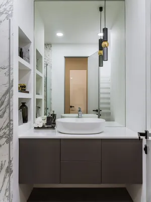 Серо-белые ванные комнаты –135 лучших фото-идей дизайна интерьера ванной |  Houzz Россия