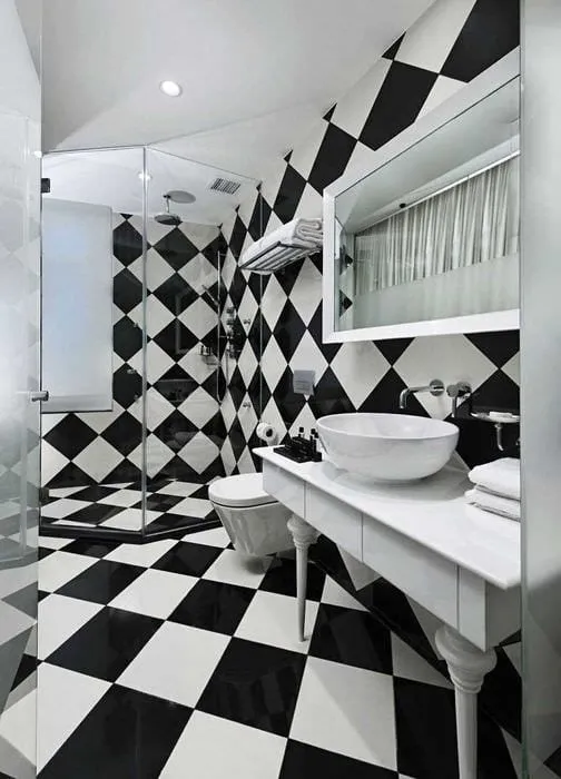 Красно черная ванная комната (48 фото)