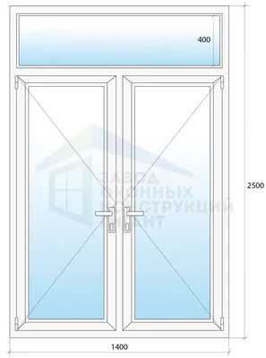 Балконная пластиковая дверь 1400x2500 №5 - купить в Москве, цена