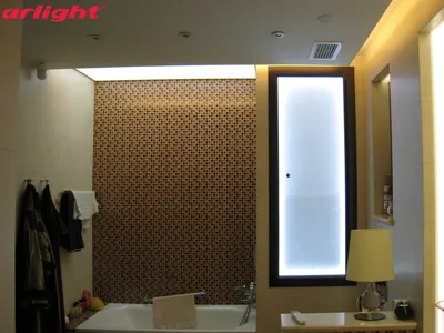 Arlight - Светодиодное освещение в ванной комнате - Местная подсветка для  зеркал - Декор - Установка основного освещения - герметичные светодиодные  ленты и блоки питания в закрытом корпусе