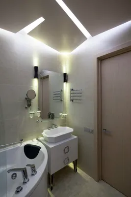 Светодиодная лента в ванной - 72 фото