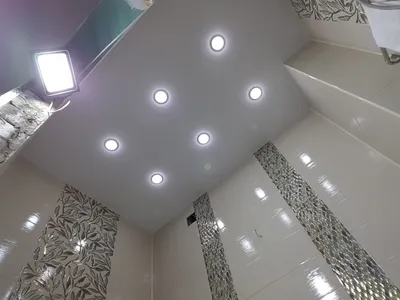Светильники в ванную комнату на потолок точечные - 72 фото