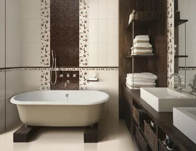 Простой и стильный дизайн ванной комнаты