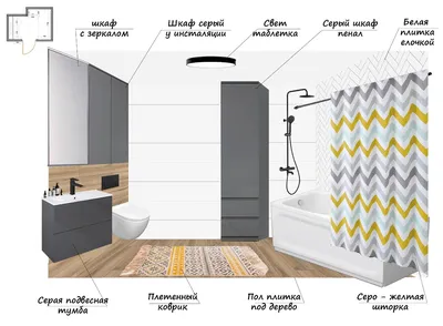 Простой дизайн ванной комнаты (61 фото)
