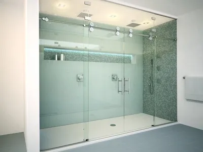 Стеклянные раздвижные двери для ванной - Двери из стекла - Раздвижные двери  - Фотогалерея