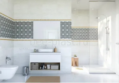 Стеновые панели для ванной Конкрето Готика имитация керамогранита.