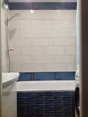 Бело-синяя ванная — Идеи ремонта